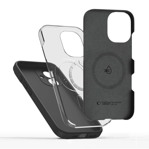 Zbliżenie na etui Tech-Protect, ukazujące teksturę silikonu i wycięcia na porty.