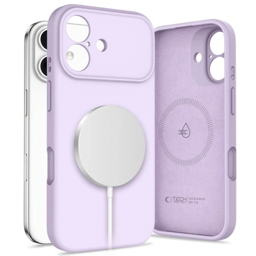 Etui Tech-Protect Silicone MagSafe w kolorze mauve, idealnie dopasowane do Apple iPhone 17.