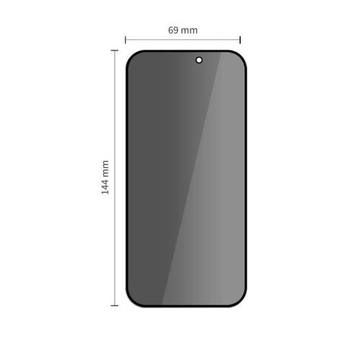 Zestaw dwóch sztuk szkła prywatyzującego do Apple iPhone 14 Pro w opakowaniu.