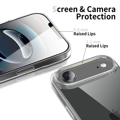 Przezroczyste etui Tech-Protect Flexair Hybrid na tle, podkreślające nowoczesny design.