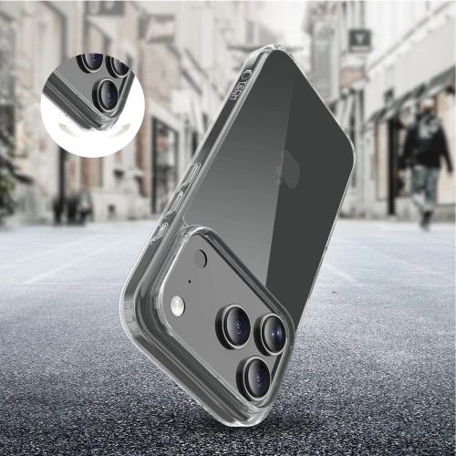 Zbliżenie na etui Tech-Protect Flexair Hybrid, pokazujące jego hybrydowy materiał.