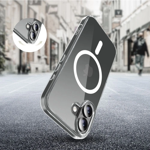 Przezroczyste etui Tech-Protect Flexair na iPhone 17, ukazujące jego elegancki design