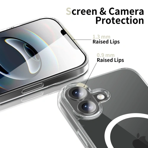 Etui Tech-Protect Flexair na iPhone 17, prezentujące funkcjonalność MagSafe w akcji