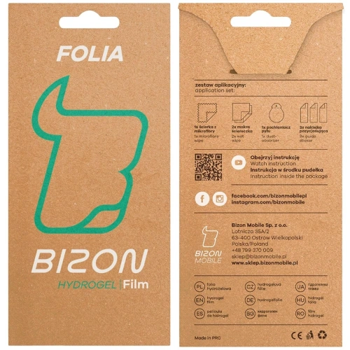 Opakowanie folii hydrożelowej Bizon Glass Hydrogel Front do iPhone 13 Pro Max