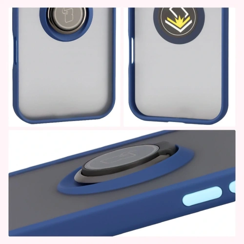 Stylowe etui Bizon Case Hybrid Ring w przydymionym kolorze