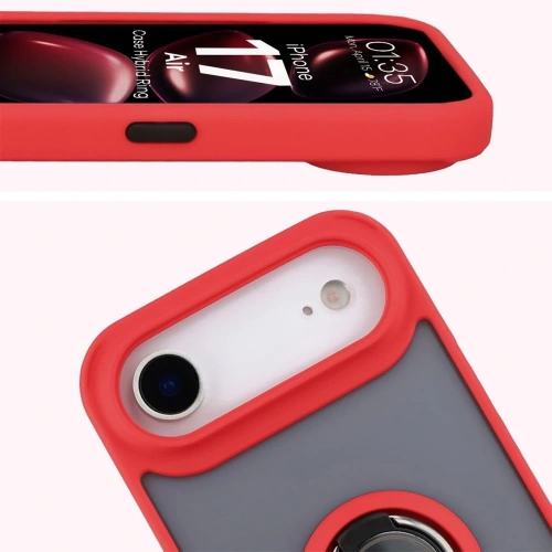 Etui Bizon Case na iPhone 17, z widocznym uchwytem na palec w akcji