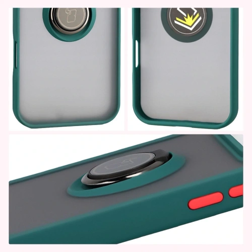 Widok z boku etui Bizon Case Hybrid Ring, ukazujący materiał hybrydowy