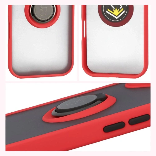 Widok etui Bizon Case Hybrid Ring z tyłu, ukazujący hybrydowy materiał