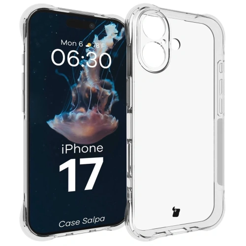 Elastyczne etui Bizon Case Salpa do Apple iPhone 17 w przezroczystym kolorze