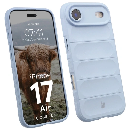 Pancerne etui Bizon Case Tur w jasnoniebieskim kolorze, idealne do Apple iPhone 17