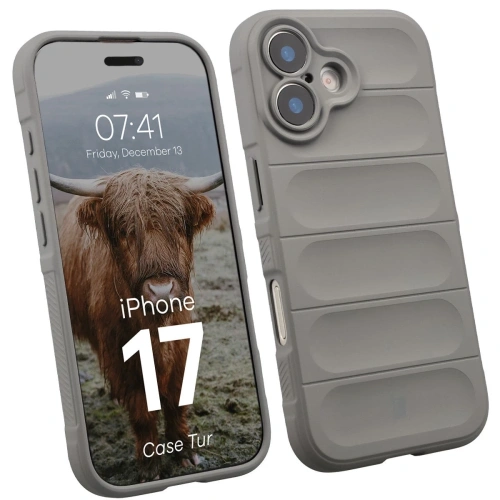 Pancerne etui Bizon Case Tur w jasnoszarym kolorze dla Apple iPhone 17