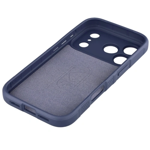 Granatowe etui Bizon Case Tur na tle białym, podkreślające jego kolor