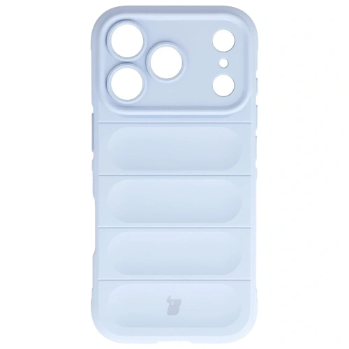 Zbliżenie na jasnoniebieskie etui Bizon Case Tur, wykonane z materiału TPU