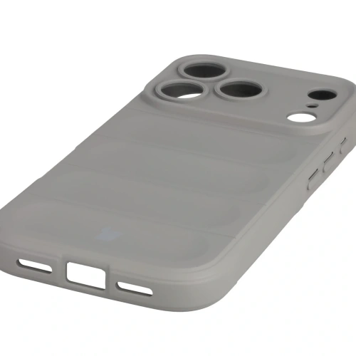 Jasnoszare etui Bizon Case Tur na Apple iPhone 17 Pro, idealne dopasowanie