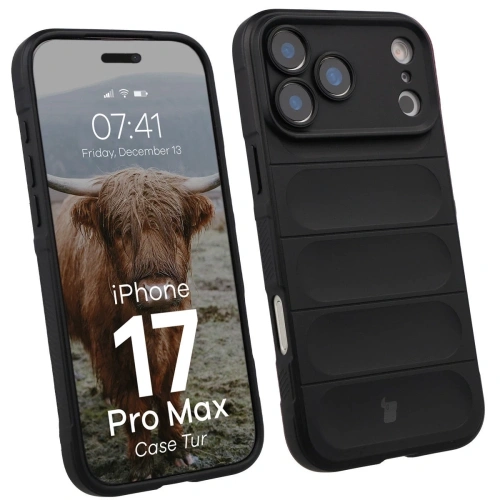 Pancerne etui Bizon Case Tur w kolorze czarnym dla Apple iPhone 17 Pro Max