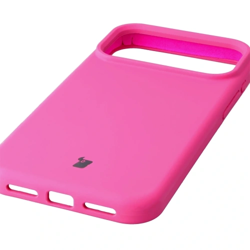 Etui Bizon Soft Case w fuksji, idealnie dopasowane do Apple iPhone 17 Pro Max