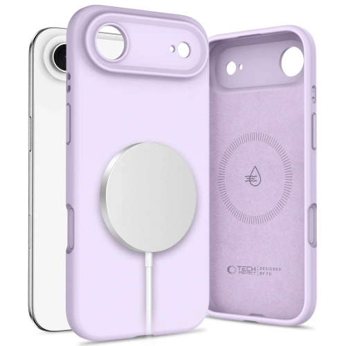 Etui Tech-Protect Silicone MagSafe w kolorze mauve, idealne dopasowane do Apple iPhone 17.