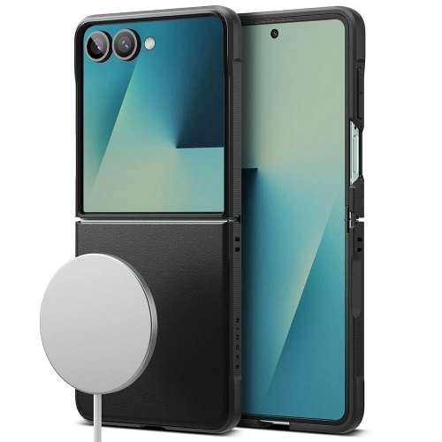 Etui Ringke Onyx Magnetic MagSafe w kolorze czarnym, idealne do Samsung Galaxy Z Flip 7.