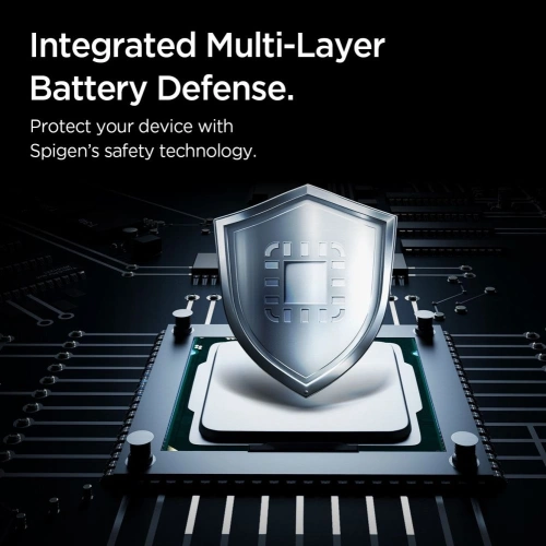 Powerbank Spigen Essential z widokiem na wskaźnik naładowania.