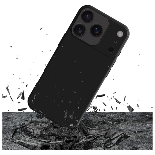 Widok z tyłu etui 3MK Matt Case Pro, ukazujący precyzyjne wycięcia na aparat.