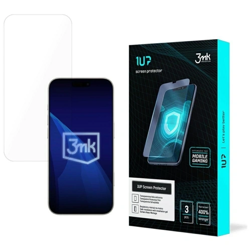 Folia ochronna 3MK 1UP do Apple iPhone 17 Pro Max, zestaw trzech sztuk z odpornością na zarysowania 3H.