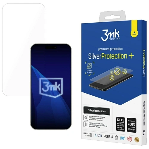 Antymikrobowa folia ochronna 3MK SilverProtect+ na Apple iPhone 17 Pro Max, pokazująca odporność na zarysowania i łatwość aplikacji.