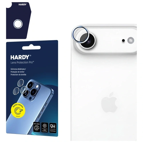 Ochrona na obiektyw aparatu 3MK HARDY Lens Protection Pro w kolorze srebrnym.