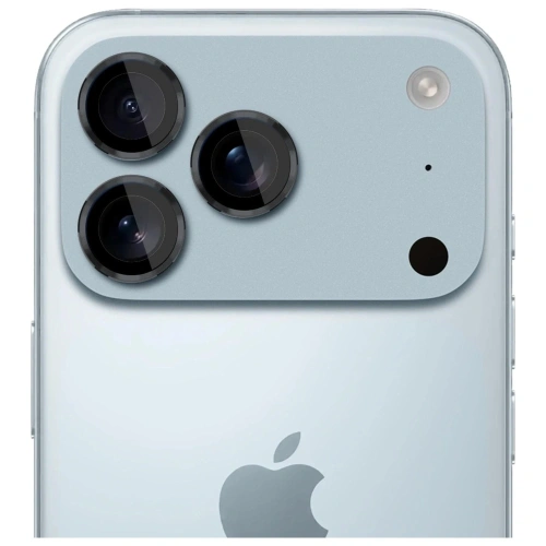 Szkło na obiektyw aparatu w czarnym kolorze, idealne do Apple iPhone 17 Pro Max.