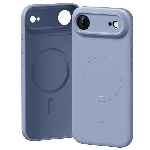 Etui Mercury Semi-Silicone MagSafe w kolorze liliowym, idealnie dopasowane do Apple iPhone Air.