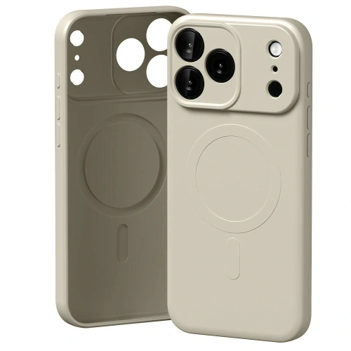 Etui Mercury Semi-Silicone MagSafe w kolorze marmurowym, idealnie dopasowane do Apple iPhone 17 Pro Max.