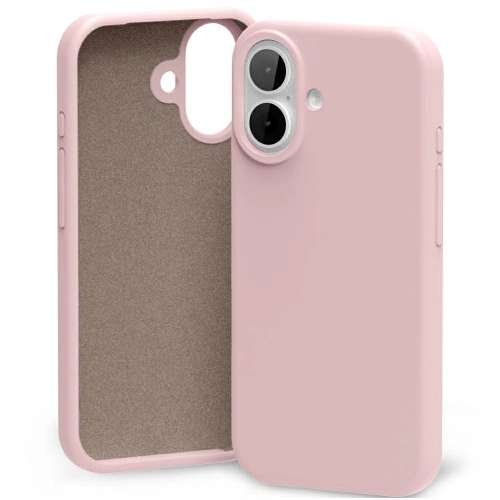Etui Mercury Silicone w rożowo-piaskowym kolorze, idealnie dopasowane do Apple iPhone 17, wykonane z trwałego silikonu.