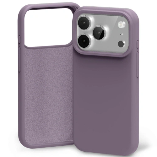 Etui Mercury Silicone w kolorze fioletowym, idealne dopasowane do Apple iPhone 17 Pro, wykonane z trwałego silikonu.