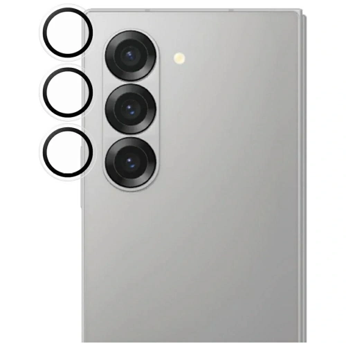 Zestaw szkła hartowanego z ramką montażową, zapewniający łatwą aplikację.