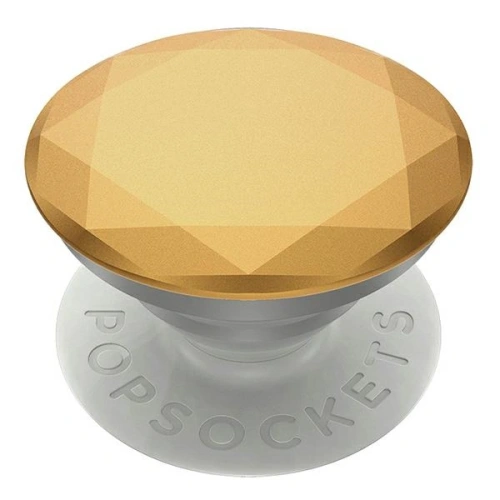 Uchwyt do telefonu POPSOCKETS 2 w kolorze złotym z eleganckim wzorem diamentowym.