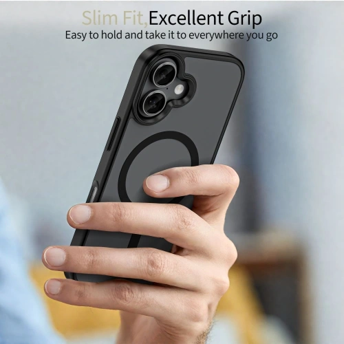 Etui Tech-Protect MagMat zamontowane na iPhone 17, pokazujące idealne dopasowanie.