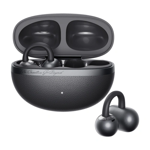 QCY Crossky C50 open-ear headphones in gray with case