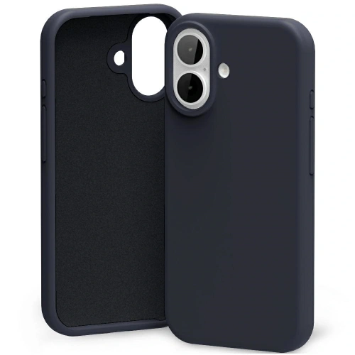 Etui Mercury Silicone w granatowym kolorze, idealnie dopasowane do Apple iPhone 17, wykonane z wysokiej jakości silikonu.
