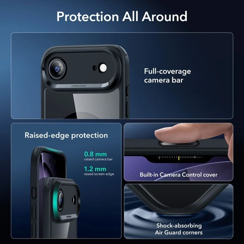 Szkło hartowane ESR z oznaczeniem odporności 9H, idealne dla iPhone Air