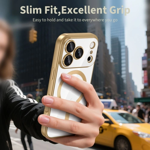 Szczegóły etui Tech-Protect MagFlex MagSafe, ukazujące wycięcia na porty