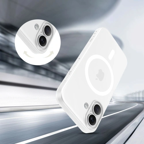 Stylowe etui Tech-Protect Magslim na tle minimalistycznym, podkreślające nowoczesny design.