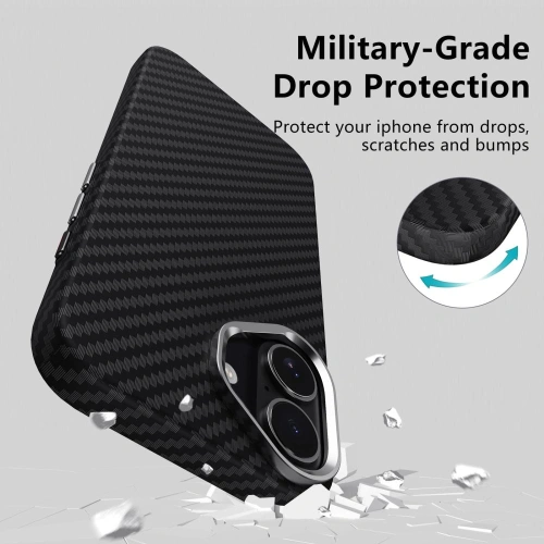 Etui Tech-Protect Ion Carbon MagSafe umieszczone na biurku z akcesoriami