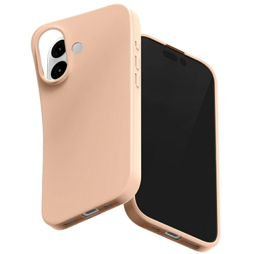 Etui Mercury Soft w kolorze różowo-piaskowym, idealnie dopasowane do Apple iPhone 17, wykonane z elastycznego materiału TPU.