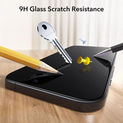 Zestaw szkła ESR Ultrafit do iPhone 17 Pro, prezentujący elegancki design i wysoką jakość.