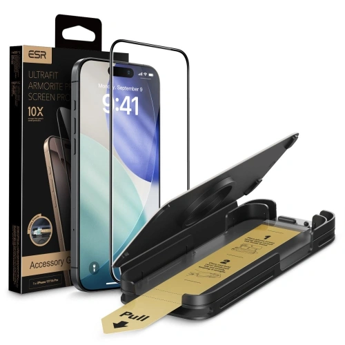Szkło hartowane ESR Ultrafit Armorite Pro do iPhone 17 Pro Max, idealne do ochrony ekranu.