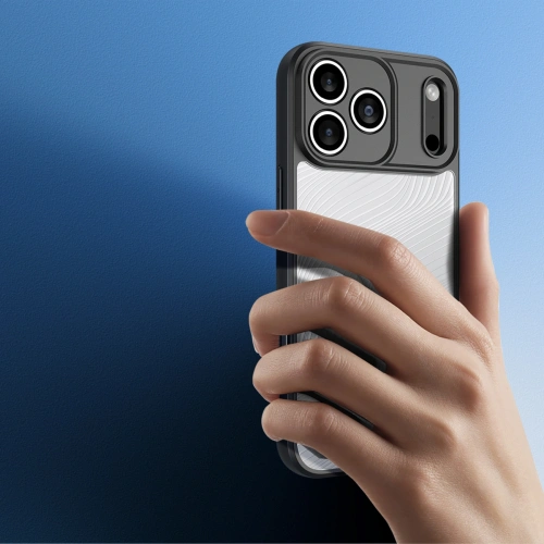 Etui Dux Ducis Aimo w czerni, z bliska, ukazujące materiał i teksturę.