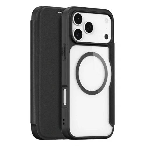 Etui z klapką Dux Ducis Skin X Pro MagSafe w kolorze czarnym na telefonie iPhone 17 Pro