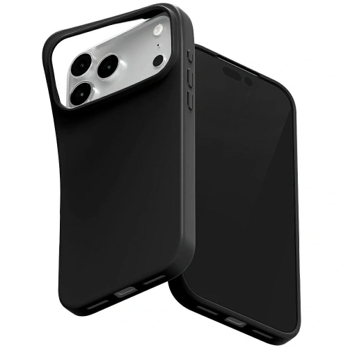 Etui Mercury Soft w kolorze czarnym, idealnie dopasowane do Apple iPhone 17 Pro Max, wykonane z elastycznego materiału TPU.