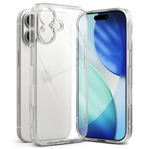 Etui Ringke Fusion do Apple iPhone 17 w przezroczystym kolorze, idealnie dopasowane do telefonu.