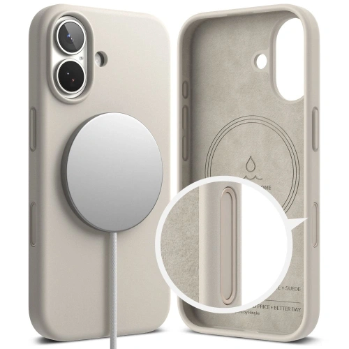 Etui Ringke zamontowane na Apple iPhone 17, prezentujące elegancki wygląd