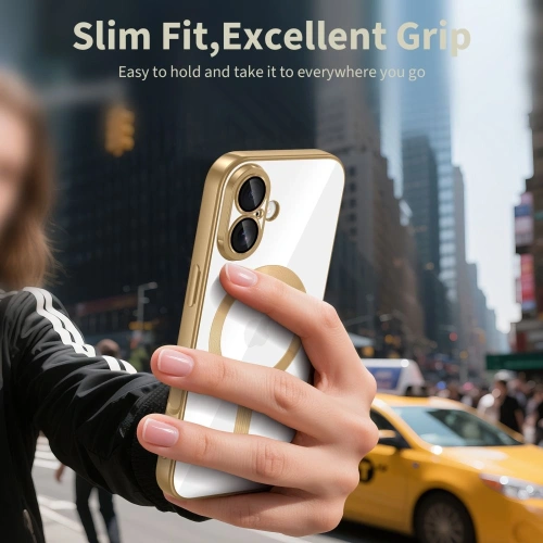 Etui Tech-Protect MagFlex zamontowane na Apple iPhone 17, podkreślające jego styl.